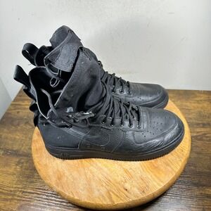 Nike SF Air Force 1 High Triple Black Mens Boots Sneakers 864024-003 Size 11
